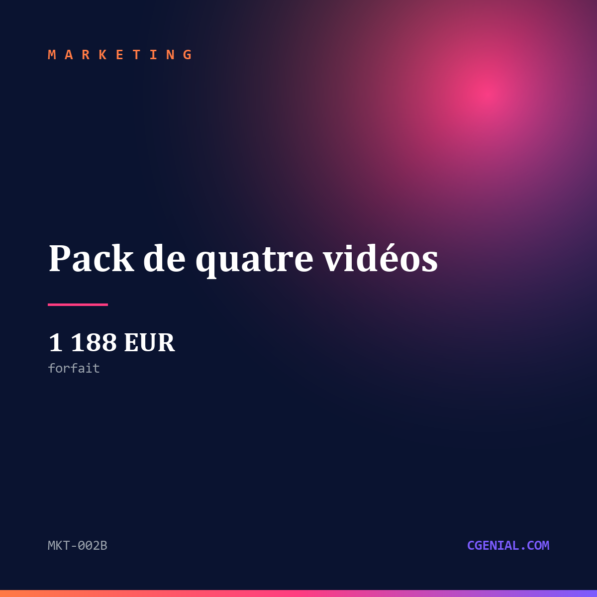 Pack de quatre vidéos - Marketing
