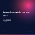 Retouche de code sur une page - Internet